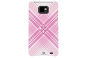 Mobil - Deksel og etui - WHITE DIAMONDS Cover Samsung S2 Grid Pink - 2310TRI52