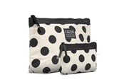 Sminkespeil - Cimi A-Shaped 2-pcs Cosmetic Bag Set - Black and White - 5706402001632