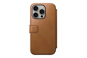 Mobil - Deksel og etui - Nomad Modern Leather Folio - english tan - iPhone 15 Pro - NM01629085