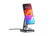 Mobil - Adaptere og ladere - Satechi 2-in-1 Foldable Qi2 Wireless Charging Stand (Space Gray) - ST-Q21FM