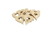 Arts & Crafts - Tilbehør - Colorations - Wooden Heart Decorations Large 20pcs. - 31WD14