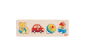 Babyleker - Goki Wooden Stud Puzzle My Toys 4 pcs. - 57356