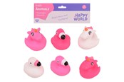 Leketøy - Johntoy Happy World Flamingo & Unicorn Bath Figures 6pcs. - 22279