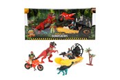 Figurer - World of Dinosaurs Playset - Boat and Motorcycle with Dinosaurs - 37503A