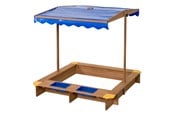 Utendørsleker - SwingKing Wooden Sandbox with Water Bowls and Cove - 7850136