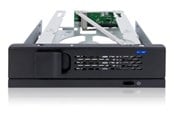 Harddisk - Tilbehør - Icy dock 1x 3.5" SATA 1x 5.25" bay mobile rack fanless keyl - MB171SP-1B