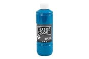 Kreative leker - Creativ Company Textile Color Paint - Turquoise Blue 500ml - 34168