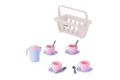 Rollelek - Cavallino Toys Cavallino Crockery in Basket Pink 15 pieces. - 8327SF01