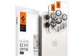 Mobil - Andre tilbehør - Spigen Glass tR EZ Fit Optik Pro 2 Pack - white titanium - iPhone 15 Pro/15 Pro Max - AGL07165