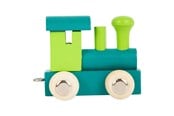 Treleker - Small Foot - Wooden Letter Train Locomotive Green - 10347