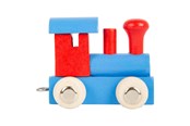 Treleker - Small Foot - Wooden Letter Train Locomotive Red/Blue - 10349