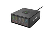 USB-hub - BlitzWolf Charger 868H 2xUSB-A 3xUSB type-C 160W (black) USB-hub - 5 porter - Svart - 868H