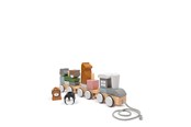 Babyleker - Smallstuff Stacking Train Wooden - Zoo - 40041-02