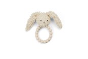 Babyleker - Smallstuff - Rattle Silicone Ring Rabbit Off. White - 40008-70