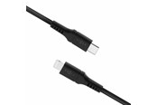 USB - FIXED LIQUID Silicone cable USB-C/Lightning 0.5m Black - FIXDLS-CL05-BK