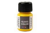 Kreative leker - Creativ Company Glass Color Transparent Paint - Lemon Yellow 30ml - 31671