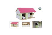 Dukker, Bamser & Utstyr - Kids Globe Horse Stable Pink with 2 Boxes and Storage 1:32 - 610245