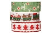 Arts & Crafts - Tilbehør - Colorations - Washi Tape Christmas 3 Rolls 5mtr. - 28AT10