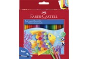 Kreative leker - Faber Castell Watercolour pencil + brush box (24 pcs) - 114425