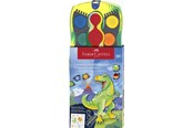 Kreative leker - Faber Castell Paint box Connector 12 colours dinosaur - 125013