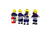 Dukker, Bamser & Utstyr - Tidlo Wooden Dollhouse Dolls Firefighters 4 pcs. - T0117