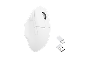 Mus - Keychron M7 1K Hz Light 63g Ergonomic White - Gaming mus - Optisk - 6 - Hvit - M7-A3