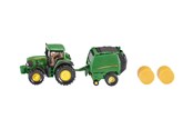 Leketøysbil - SIKU Siku John Deere Tractor m/rundballepresse - S-1665