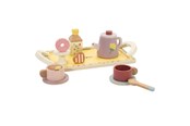 Lekekjøkken & Utstyr - Classic World Wooden Tea Set Grace with Tray 14 pcs. - 50577