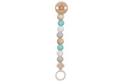 Babyleker - Goki Wooden Pacifier Chain Star Blue - 65237