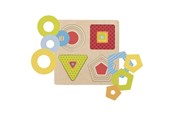 Puslespill - Goki Wooden Layer Puzzle Geometric Shapes 16 pcs. Tre - 57705