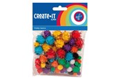 Kreative leker - Haza Witbaard Glitter Pompoms 78pcs. - 192321