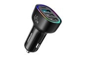 Mobil - Adaptere og ladere - Joyroom Car charger  JR-CL09 4-port 1x USB-C PD 1x QC3.0 USB 2x USB (black) - JR-CL09