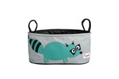 Barnerom - 3 Sprouts - Stroller Organizer - Teal Raccoon - ISORAC