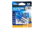 Batteri - Deli Office Alkaline batteries Deli  AA LR6 4+2 pcs - E82900