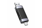 Flashminneadapter - ORICO CD2D-AC2-BK-EP TF/SD memory card reader USB + USB-C (black). - CD2D-AC2-BK-EP