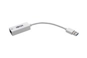 Nettverksadapter - Eaton Series USB 3.0 SuperSpeed to Gigabit Ethernet NIC Network Adapter RJ45 10/100/1000 White - U336-000-GBW