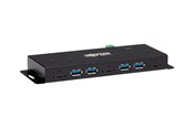 USB-hub - Eaton series 7-Port Industrial-Grade USB 3.1 Gen 2 Hub - 10 Gbps 4 USB-A & 3 USB-C 15 kV ESD Immunity Metal Housing TAA USB-hub - 7 porter - Svart - U460-4A3C-IND