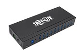 USB-hub - Eaton series 10-Port Industrial-Grade USB 3.0 SuperSpeed Hub - 20 kV ESD Immunity Iron Housing Mountable USB-hub - 10 porter - Svart - U360-010-IND