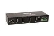 USB-hub - Eaton series 4-Port Rugged Industrial USB 2.0 Hi-Speed Hub w 15KV ESD Immunity Metal Mountable USB-hub - 4 porter - Svart - U223-004-IND