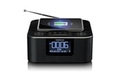 DAB, nettverks- og klokkeradio - Lenco CR-650BK - DAB+/ FM Clock Radio with Bluetooth® and wireless charging black - DAB/DAB+/FM - Stereo - Svart - CR-650BK