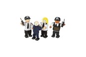 Treleker - Tidlo Wooden Dollhouse Dolls Police and Crook 4 pcs - T0142