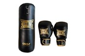 Sport & Fitness - ASG Junior Boxing Bag - 11 Kg. (Gloves + Bag) Black/Gold - ASG4180GULDONE SIZE