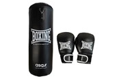 Sport & Fitness - ASG Junior Boxing Bag - 11 Kg. (Gloves + Bag) Black/White - ASG4180HVIDONE SIZE