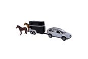 Leketøysbil - Kids Globe Die-cast Volvo XC90 with Horse Trailer. 27cm - 521631