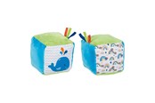 Babyleker - Goki Soft Cube with crinkle foil and Bel Whale - 65303