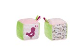 Babyleker - Goki Soft Cube with Crinkle Foil and Bell Bird - 65302