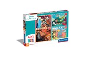 Puslespill - Clementoni Jigsaw Puzzle 4in1 Disney Animals Gulv - 21523