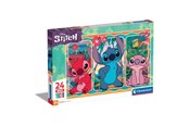 Puslespill - Clementoni Jigsaw Puzzle Super Color Maxi Disney Stitch 24 pcs. Gulv - 24029