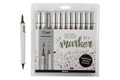 Skrive- & Tegneverktøy - Creativ Company Sketch Marker - Douche Colors 12 pcs. (37379) - 37379