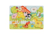 Puslespill - Goki - Farm animals lift-out puzzle - (57392) Tre - 57392